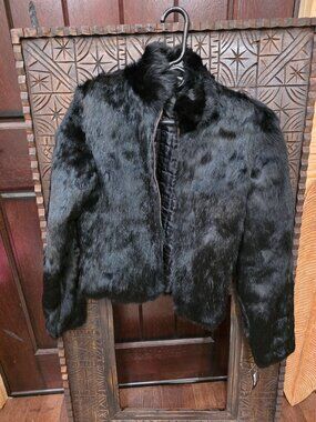 Wilson's Black Reversible Fur Jacket